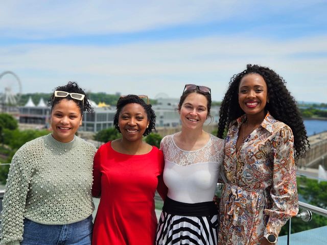 From left to right: Coralie Anyetei, Simangele Mabena, Kira Düsterwald, and Lethabo Motswaledi.